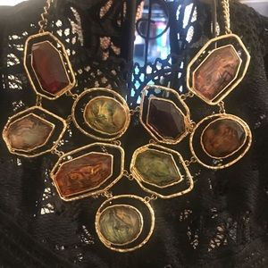 Never worn Jewel tone necklace